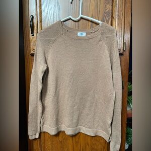 Old Navy Women's Tan Crew Neck Sweater